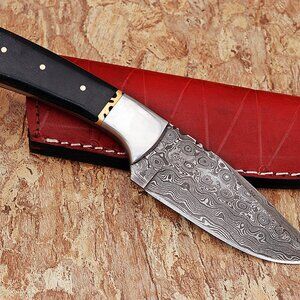 Kitchen Knife Rain Drop Pattern cooking Knife Wood Handle Food  Knife NEW